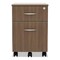 Alera Valencia Series 15.88 in. x 19.13 in. x 22.88 in. Mobile Box Mobile Pedestal Box File Cabinet - Walnut